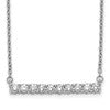 14k White Gold 1/2 carat Lab Grown Diamond VS/SI+ G+ Complete 18 inch Bar Necklace