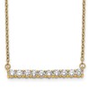 14k 1/2 carat Lab Grown Diamond VS/SI+ G+ Complete 18 inch Bar Necklace
