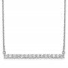 14k White Gold 3/4 carat Lab Grown Diamond VS/SI+ G+ 18 inch Bar Necklace