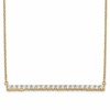14k 1 carat Lab Grown Diamond VS/SI+ G+ 18 inch Bar Necklace