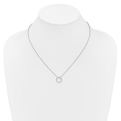 14k White Gold 1/4 carat Lab Grown Diamond VS/SI+ G+ 18 inch Round Pendant Necklace
