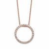 14k Rose Gold 1/2 carat Lab Grown Diamond VS/SI+ G+ 18 inch Round Pendant Necklace