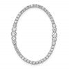 14k White Gold 3/4 carat Lab Grown Diamond VS/SI+ G+ Complete Oval Chain Slide Pendant