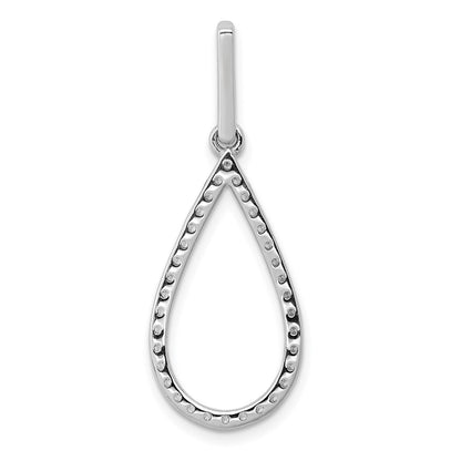 14k White Gold 1/2 carat Lab Grown Diamond VS/SI+ G+ Complete Teardrop Dangle Pendant