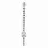14k White Gold 5/8 carat Lab Grown Diamond VS/SI+ G+ Fashion Bar Chain Slide Pendant