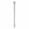 14k White Gold 1 carat Lab Grown Diamond VS/SI+ G+ Fashion Bar Chain Slide Pendant