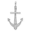 14k White Gold 1/4 carat Lab Grown Diamond VS/SI+ G+ Complete Anchor Pendant