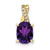 10k 7x5mm Oval February/ Amethyst and Diamond Pendant