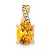 10k 7x5mm Oval November/ Citrine and Diamond Pendant