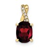 10k 7x5mm Oval January/ Garnet and Diamond Pendant