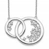 14k White Gold 3/4 carat Lab Grown Diamond VS/SI+ G+ Complete 17.75 inch Interlocking Circle Necklace