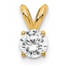 14k 1/4 carat Lab Grown Diamond VS/SI+ G+ Round Complete Four Prong Solitaire Pendant