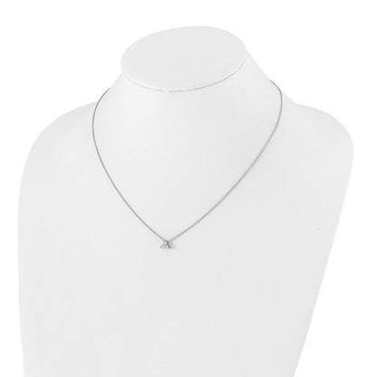 True Origin 14K White Gold 1/4 carat Lab Grown Diamond VS+ F+ 18 in Complete Cluster Necklace
