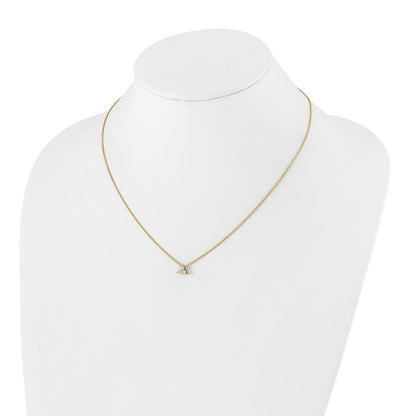 True Origin 14K Yellow Gold 1/4 carat Lab Grown Diamond VS+ F+ 18 in Complete Cluster Necklace