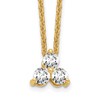 True Origin 14K Yellow Gold 1/4 carat Lab Grown Diamond VS+ F+ 18 in Complete Cluster Necklace