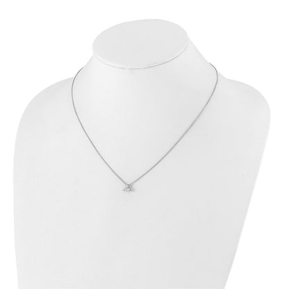 True Origin 14K White Gold 3/8 carat Lab Grown Diamond VS+ F+ 18 in Complete Cluster Necklace