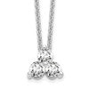 True Origin 14K White Gold 3/8 carat Lab Grown Diamond VS+ F+ 18 in Complete Cluster Necklace