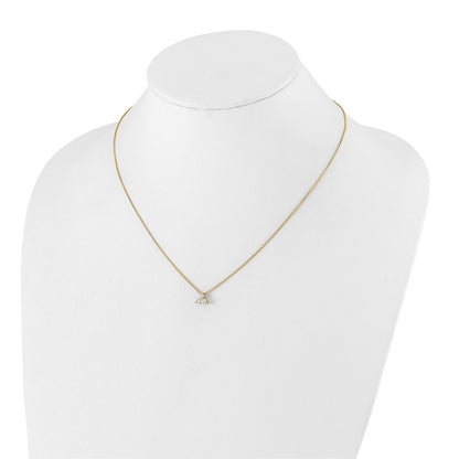 True Origin 14K Yellow Gold 3/8 carat Lab Grown Diamond VS+ F+ 18 in Complete Cluster Necklace