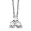 True Origin 14K White Gold 1/2 carat Lab Grown Diamond VS+ F+ 18 in Complete Cluster Necklace