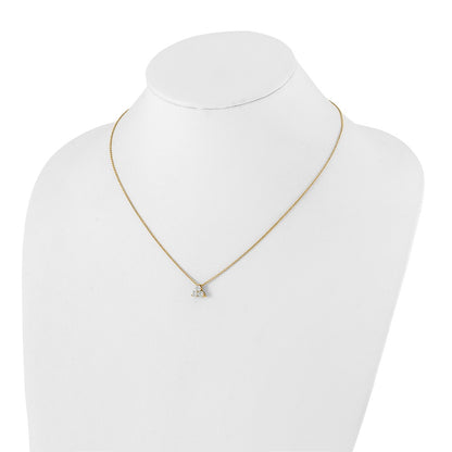 True Origin 14K Yellow Gold 1/2 carat Lab Grown Diamond VS+ F+ 18 in Complete Cluster Necklace