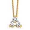 True Origin 14K Yellow Gold 1/2 carat Lab Grown Diamond VS+ F+ 18 in Complete Cluster Necklace