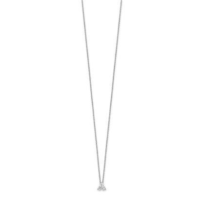 True Origin 14K White Gold 3/4 carat Lab Grown Diamond VS+ F+ 18 in Complete Cluster Necklace