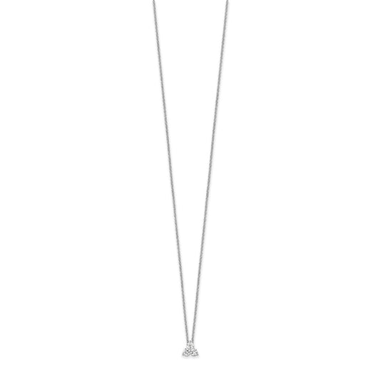 True Origin 14K White Gold 3/4 carat Lab Grown Diamond VS+ F+ 18 in Complete Cluster Necklace