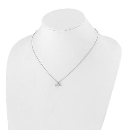 True Origin 14K White Gold 3/4 carat Lab Grown Diamond VS+ F+ 18 in Complete Cluster Necklace