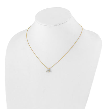 True Origin 14K Yellow Gold 3/4 carat Lab Grown Diamond VS+ F+ 18 in Complete Cluster Necklace