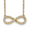 10k Polished 1/6 carat Diamond Infinity Symbol 18 inch Necklace