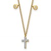10k 1/20 carat Diamond Mini Cross 18 inch Necklace