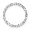 14k White Gold 1/3 carat Lab Grown Diamond VS/SI+ G+ Circle Chain Slide Pendant