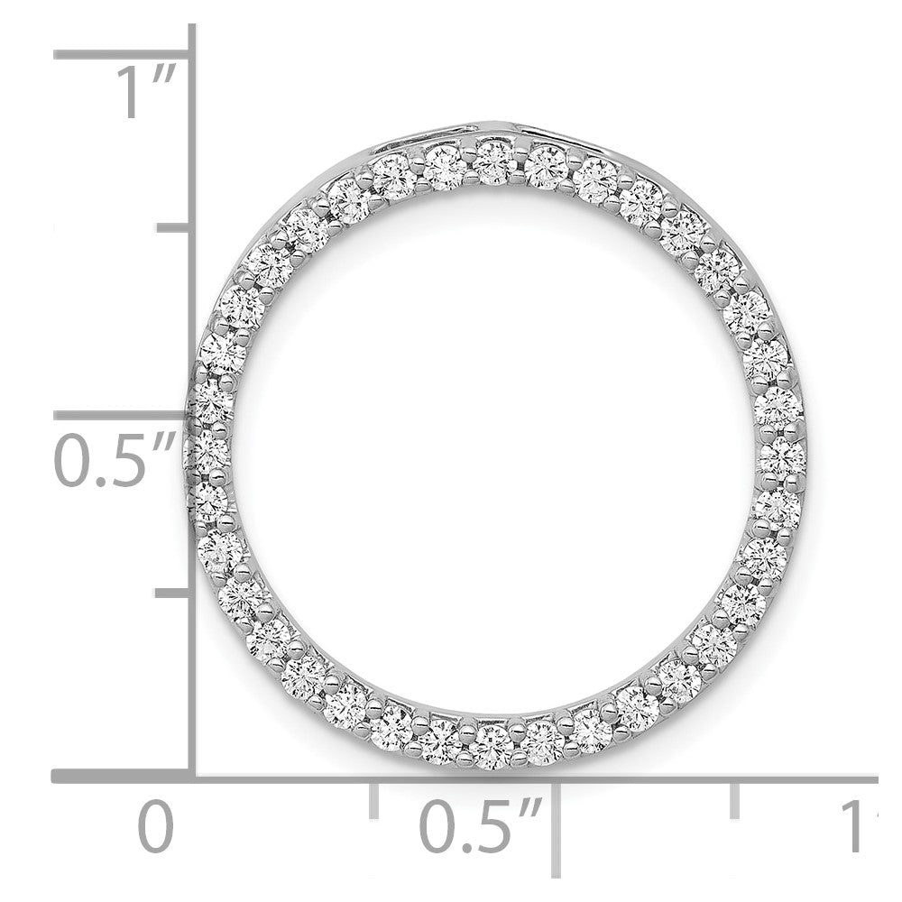 10k White Gold 3/4ct. Diamond Circle Chain Slide