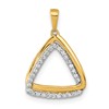 10k 1/6 carat Diamond Double Triangle Pendant