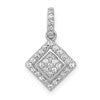 14k White Gold 1/4 carat Lab Grown Diamond VS/SI+ G+ Complete Geometric Cluster Pendant
