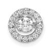 14k White Gold 3/8 carat Lab Grown Diamond VS/SI+ G+ Complete Vibrant Chain Slide Pendant