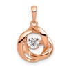 14k Rose Gold 1/5 carat Lab Grown Diamond VS/SI+ G+ Complete Vibrant Intertwined Circles Pendant