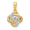 14k 1/3 carat Lab Grown Diamond VS/SI+ G+ Complete Vibrant Fashion Love Knot Pendant