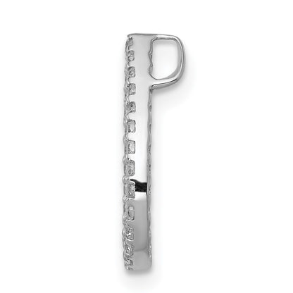 14k White Gold 1/5 carat Lab Grown Diamond VS/SI+ G+ Complete Teardrop Chain Slide Pendant