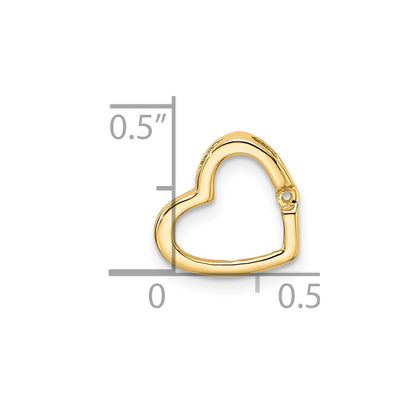 10k Holds 1-1.7 mm Stone Heart Chain Slide Mounting