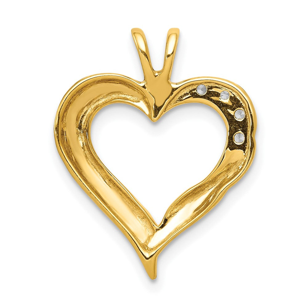 10K 1/20 carat Diamond Fancy Heart Pendant