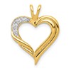 10K 1/20 carat Diamond Fancy Heart Pendant