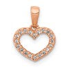 10K Rose Gold .03 carat Diamond Heart Pendant
