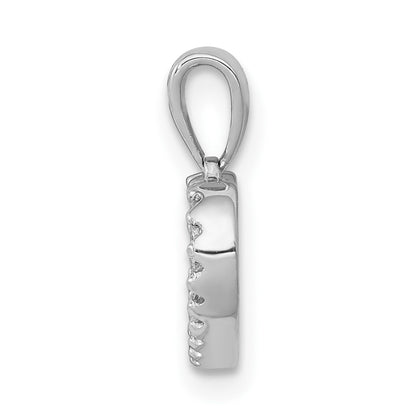10K White Gold .03 carat Diamond Heart Pendant