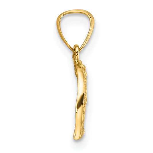 10K  .01 carat Diamond Heart Pendant