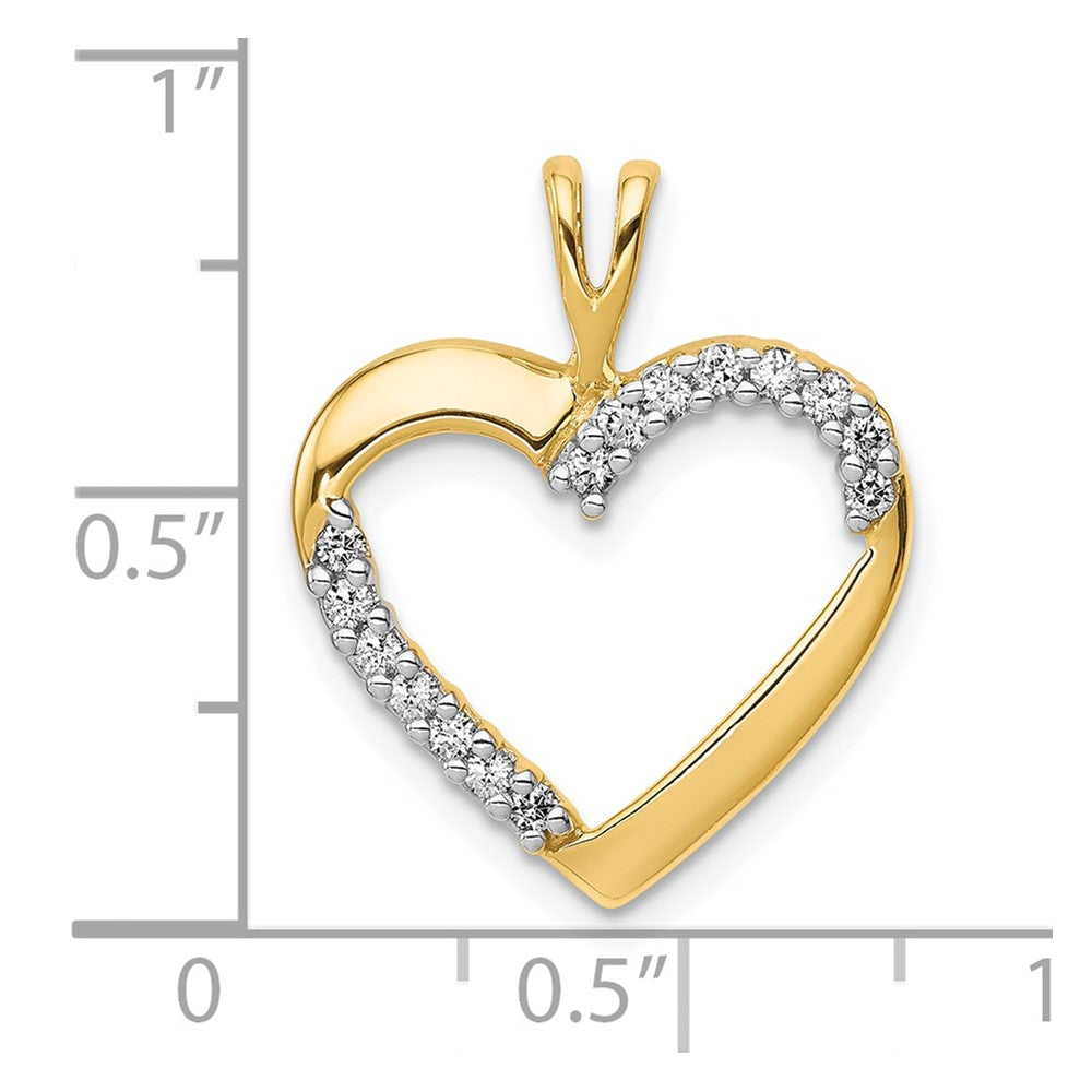 10K 1/6ct. Diamond Heart Pendant