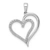 10k White Gold 1/10 carat Diamond Heart Pendant