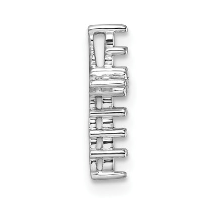 10K White Gold Holds 11-1.9mm Diamond Cross Pendant Mounting