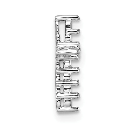 10K White Gold Holds 11-1.9mm Diamond Cross Pendant Mounting