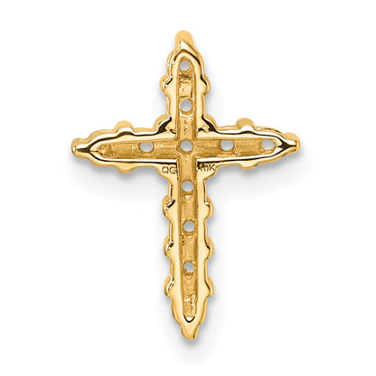 10K Holds 11-1.9mm Diamond Cross Pendant Mounting